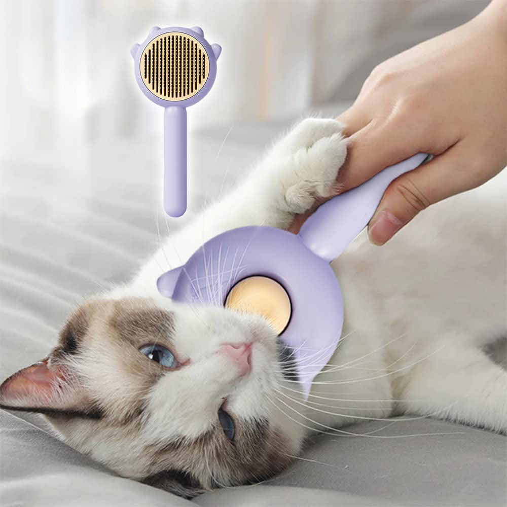 Smooth Groom Massage Brush for Happy Pets