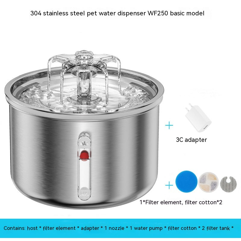 Smart Stainless Water Fountain for Happy Pets