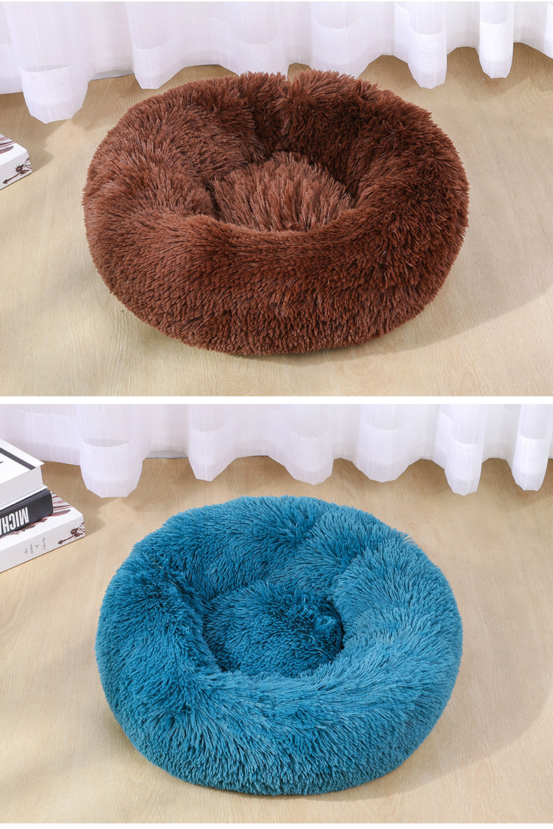 Plush Cuddle Bed for Dogs and Cats