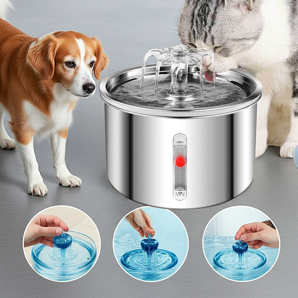 Smart Stainless Water Fountain for Happy Pets